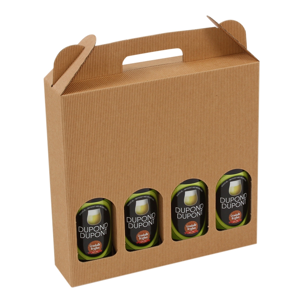 Øl emballage 4 flasker natur  - FSC®