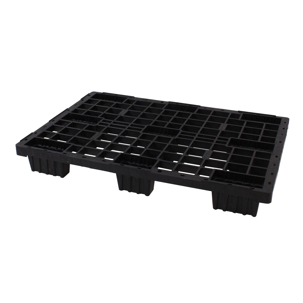 Plastpalle 800x1200 mm Sort - 100% RECYCLE 