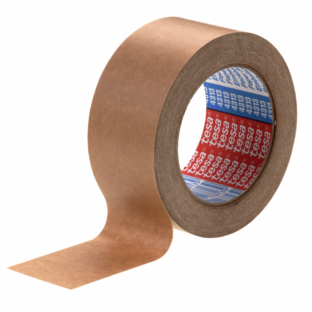 Papirtape, selvklæbende 50 mm x 50 m