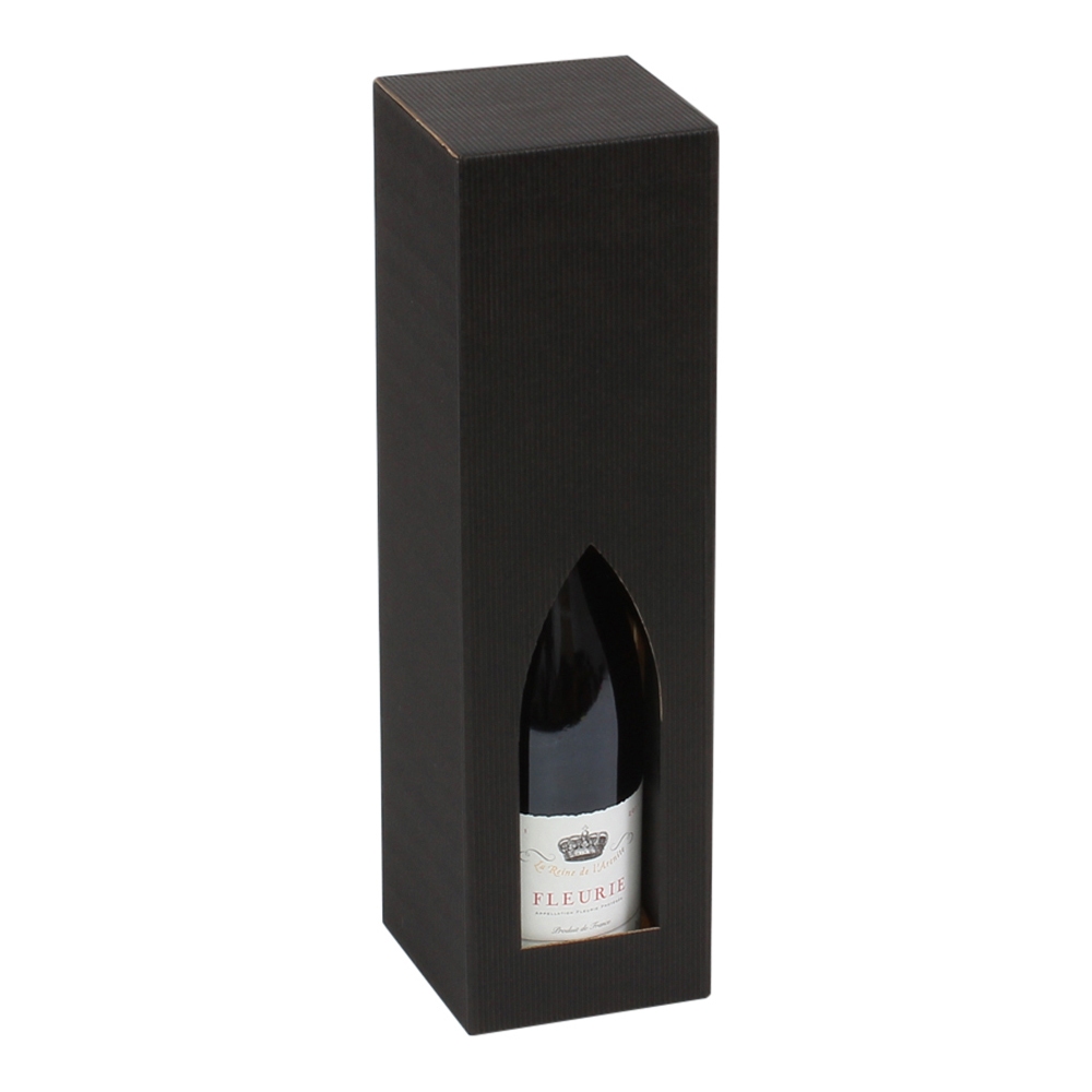 Vinkasse 1 flaske sort Magnum  - FSC®